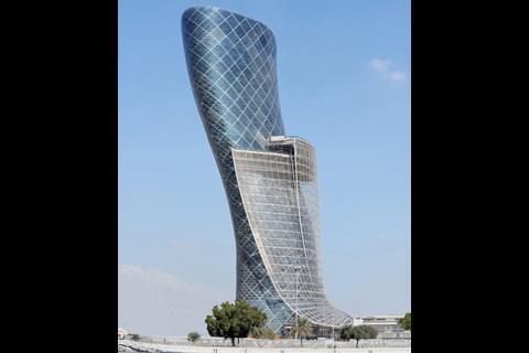 RMJM's Capital Gate tower in Abu Dhabi